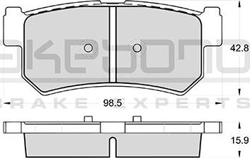 Akebono AN-8167WKE - Əyləc altlığı dəsti, əyləc diski furqanavto.az