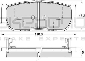 Akebono AN-8211WK - Əyləc altlığı dəsti, əyləc diski furqanavto.az