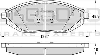 Akebono AN-8236K - Əyləc altlığı dəsti, əyləc diski furqanavto.az