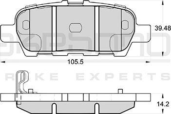 Akebono AN-768WK - Əyləc altlığı dəsti, əyləc diski furqanavto.az