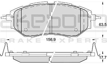 Akebono AN-703WK - Əyləc altlığı dəsti, əyləc diski furqanavto.az