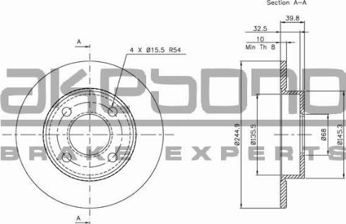 Akebono BN-0908E - Əyləc Diski furqanavto.az