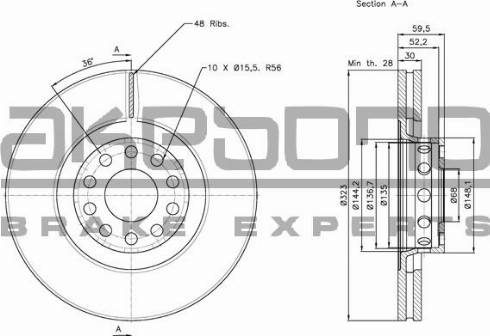 Akebono BN-0625E - Əyləc Diski furqanavto.az