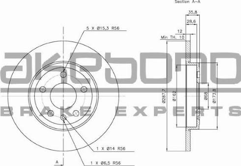 Akebono BN-0065 - Əyləc Diski furqanavto.az