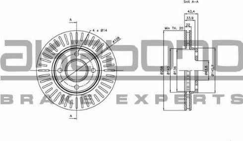 Akebono BN-0016E - Əyləc Diski furqanavto.az