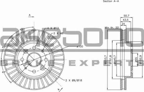 Akebono BN-0715E - Əyləc Diski www.furqanavto.az