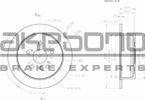 Akebono BN-1030 - Əyləc Diski furqanavto.az