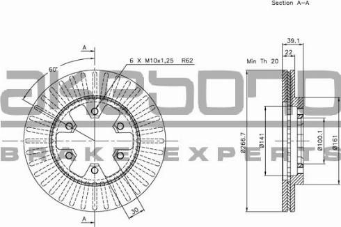 Akebono BN-1202E - Əyləc Diski furqanavto.az