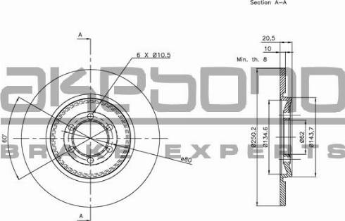 Akebono BN-1283E - Əyləc Diski furqanavto.az