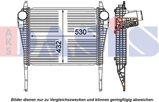 AKS Dasis 407018N - Intercooler, şarj cihazı furqanavto.az