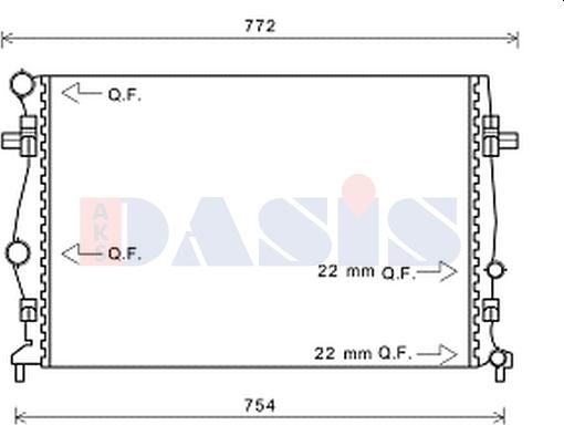 AKS Dasis 480092N - Radiator, mühərrikin soyudulması furqanavto.az