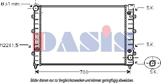 AKS Dasis 480070N - Radiator, mühərrikin soyudulması furqanavto.az