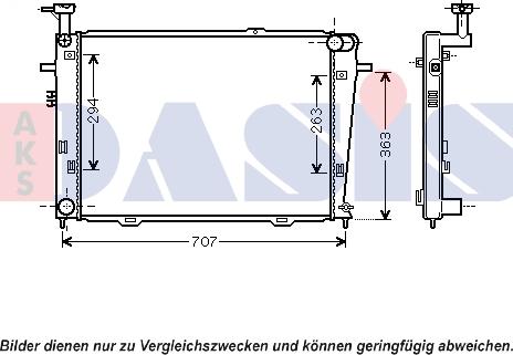 AKS Dasis 560062N - Radiator, mühərrikin soyudulması furqanavto.az