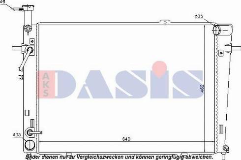 AKS Dasis 560035N - Radiator, mühərrikin soyudulması furqanavto.az