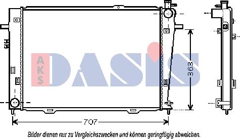 AKS Dasis 560026N - Radiator, mühərrikin soyudulması furqanavto.az