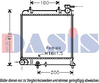 AKS Dasis 510042N - Radiator, mühərrikin soyudulması furqanavto.az