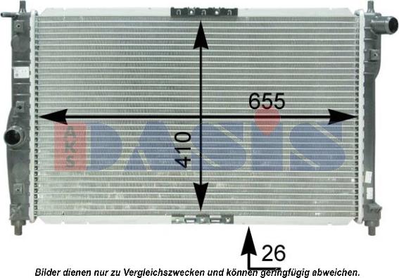 AKS Dasis 510065N - Radiator, mühərrikin soyudulması furqanavto.az