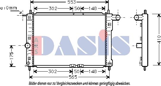 AKS Dasis 510005N - Radiator, mühərrikin soyudulması furqanavto.az