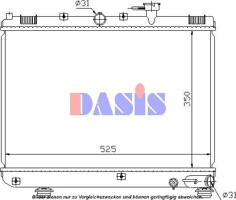 AKS Dasis 510001N - Radiator, mühərrikin soyudulması furqanavto.az