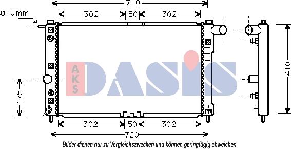 AKS Dasis 510008N - Radiator, mühərrikin soyudulması furqanavto.az