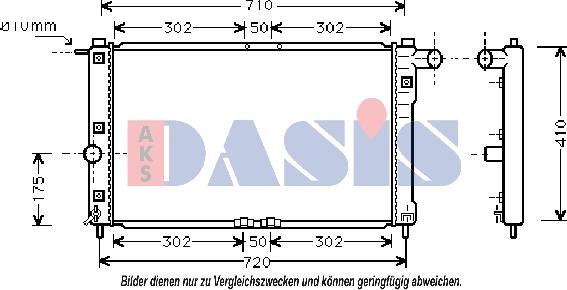 AKS Dasis 510007N - Radiator, mühərrikin soyudulması furqanavto.az