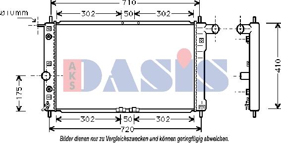 AKS Dasis 510011N - Radiator, mühərrikin soyudulması furqanavto.az