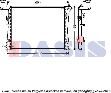 AKS Dasis 510071N - Radiator, mühərrikin soyudulması furqanavto.az