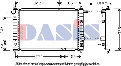 AKS Dasis 510180N - Radiator, mühərrikin soyudulması furqanavto.az