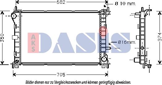AKS Dasis 090087N - Radiator, mühərrikin soyudulması furqanavto.az
