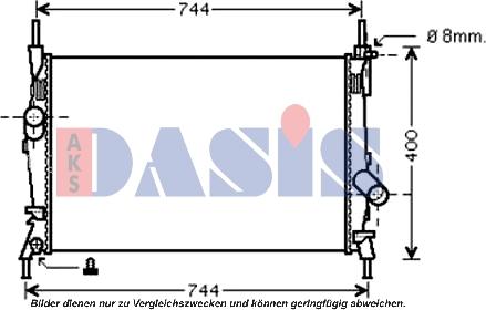 AKS Dasis 090075N - Radiator, mühərrikin soyudulması furqanavto.az