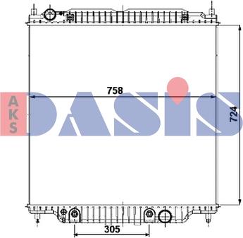 AKS Dasis 090133N - Radiator, mühərrikin soyudulması furqanavto.az