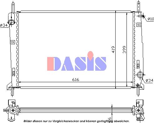 AKS Dasis 091580N - Radiator, mühərrikin soyudulması furqanavto.az