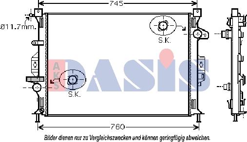 AKS Dasis 092046N - Radiator, mühərrikin soyudulması furqanavto.az