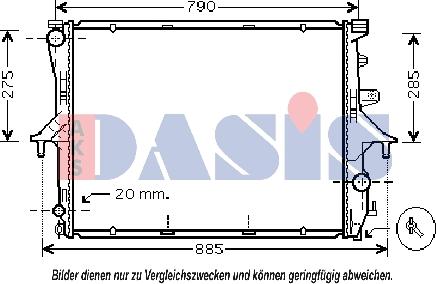 AKS Dasis 044001N - Radiator, mühərrikin soyudulması furqanavto.az