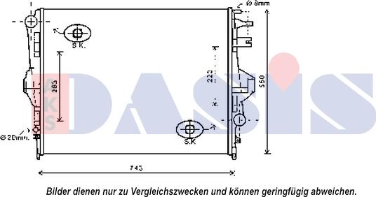 AKS Dasis 040052N - Radiator, mühərrikin soyudulması furqanavto.az