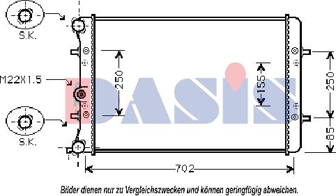 AKS Dasis 040027N - Radiator, mühərrikin soyudulması furqanavto.az