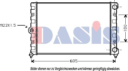 AKS Dasis 041260N - Radiator, mühərrikin soyudulması furqanavto.az