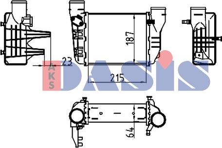 AKS Dasis 047027N - Intercooler, şarj cihazı furqanavto.az