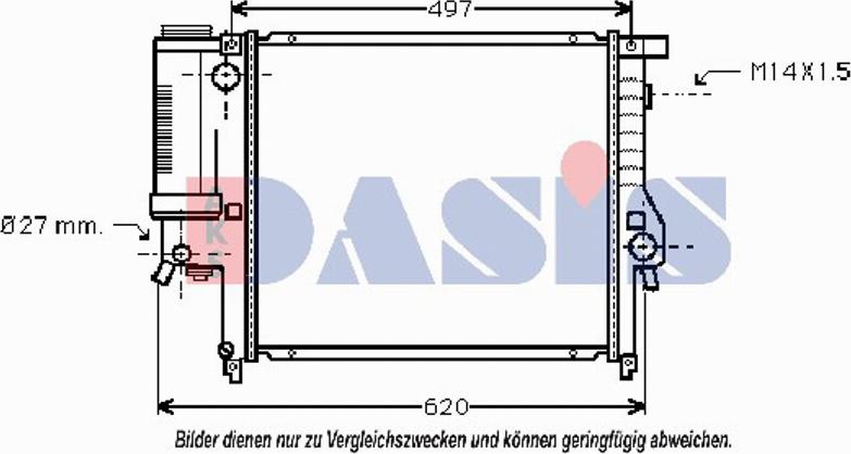 AKS Dasis 051990T - Radiator, mühərrikin soyudulması furqanavto.az