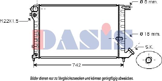 AKS Dasis 060950N - Radiator, mühərrikin soyudulması furqanavto.az