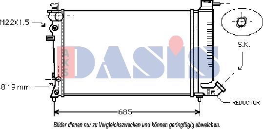 AKS Dasis 060970N - Radiator, mühərrikin soyudulması furqanavto.az