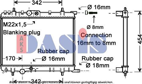 AKS Dasis 060057N - Radiator, mühərrikin soyudulması furqanavto.az