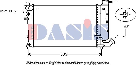 AKS Dasis 060005N - Radiator, mühərrikin soyudulması furqanavto.az