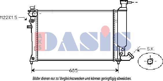 AKS Dasis 060007N - Radiator, mühərrikin soyudulması furqanavto.az