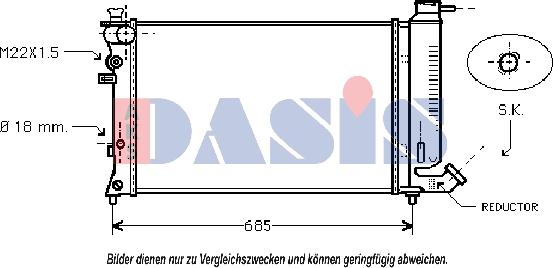AKS Dasis 060018N - Radiator, mühərrikin soyudulması furqanavto.az