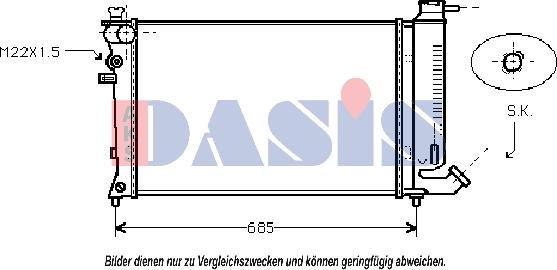 AKS Dasis 060013N - Radiator, mühərrikin soyudulması furqanavto.az