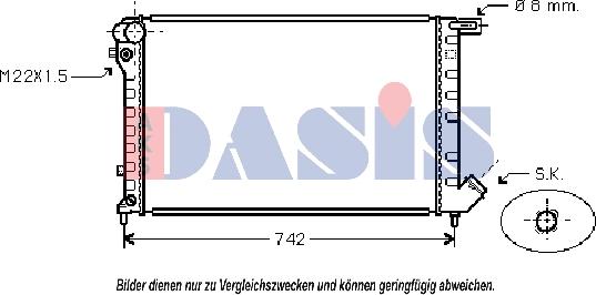 AKS Dasis 060038N - Radiator, mühərrikin soyudulması furqanavto.az