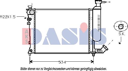 AKS Dasis 060250N - Radiator, mühərrikin soyudulması furqanavto.az