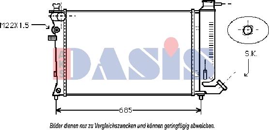 AKS Dasis 060730N - Radiator, mühərrikin soyudulması furqanavto.az