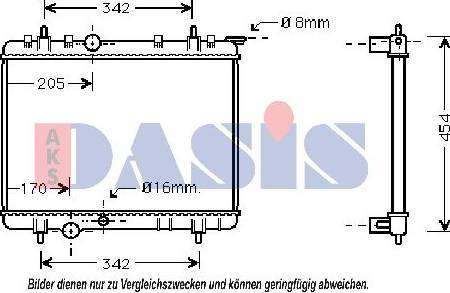 AKS Dasis 061150N - Radiator, mühərrikin soyudulması furqanavto.az